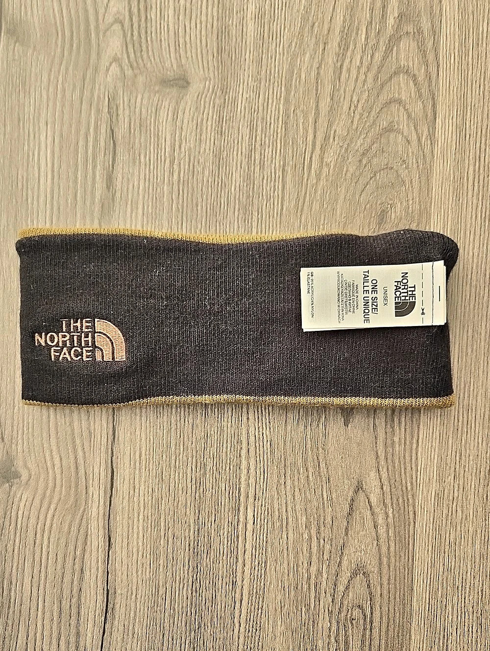 The North Face Reversible Headband in Black & Yellow